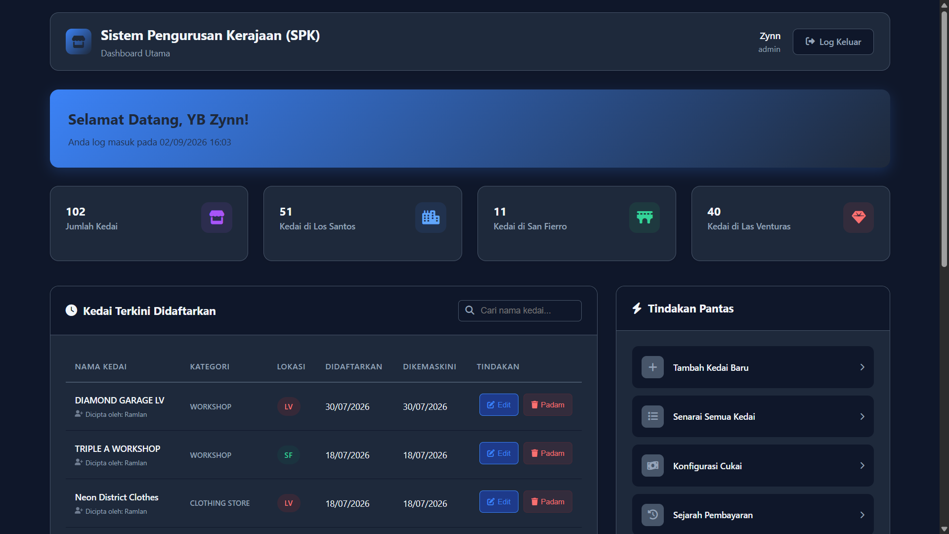 GTA: Business Tax Management screenshot